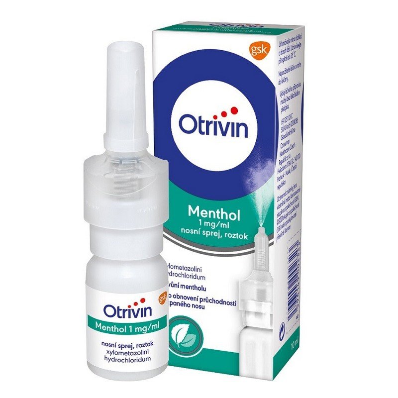 otrivin menthol 1 mgml satsprsol 1 x 10ml10mg Otrivin Menthol 1 mg/ml nasal spray 10 ml