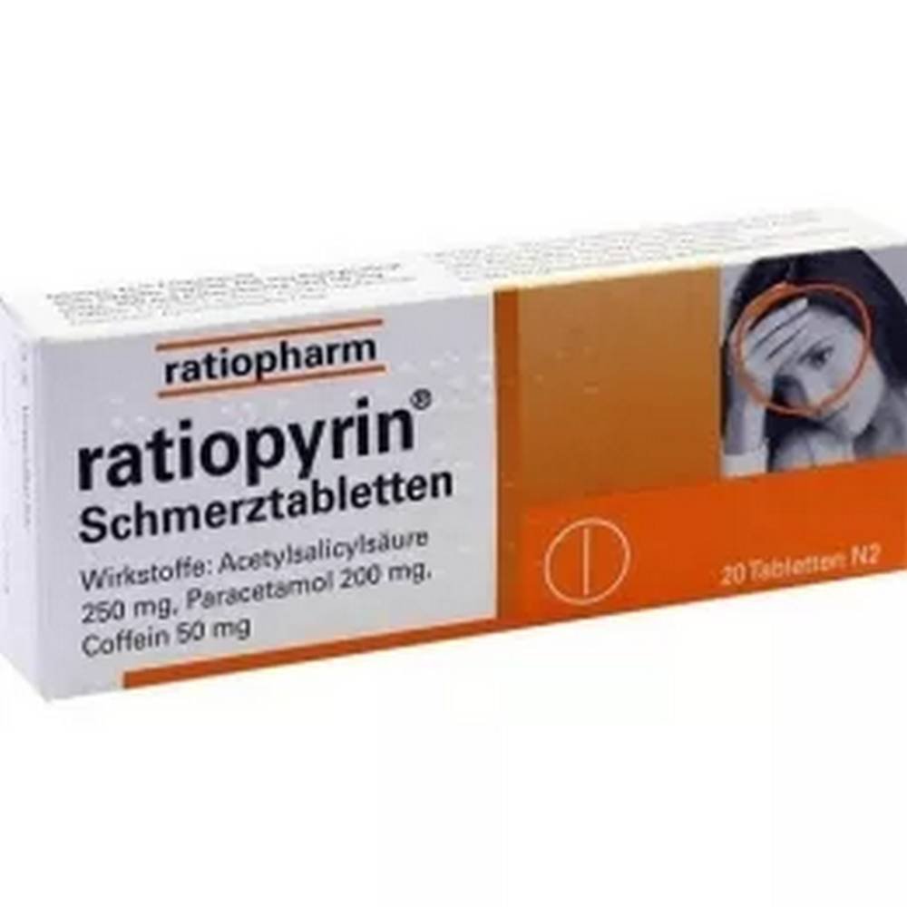 ratiopyrin 20 pcs Ratiopyrin Tablets 20 pcs