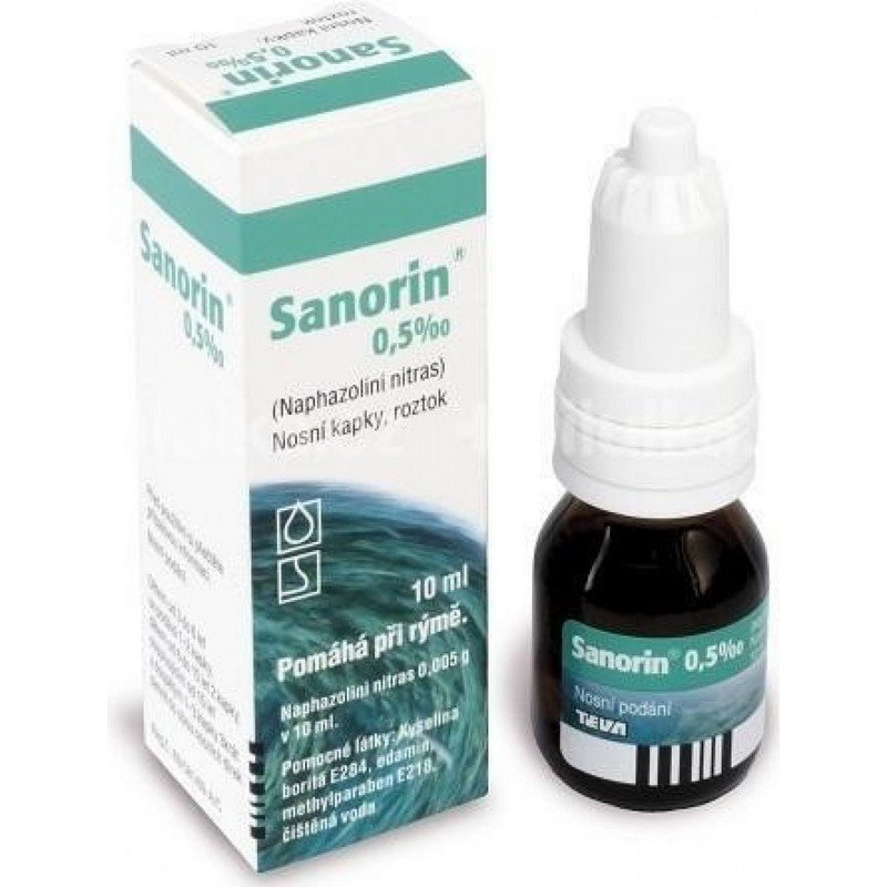 sanorin 05pm 05 mgml nasgttsol 1 x 10 ml Sanorin 0.5 mg/ml nasal drops 10 ml