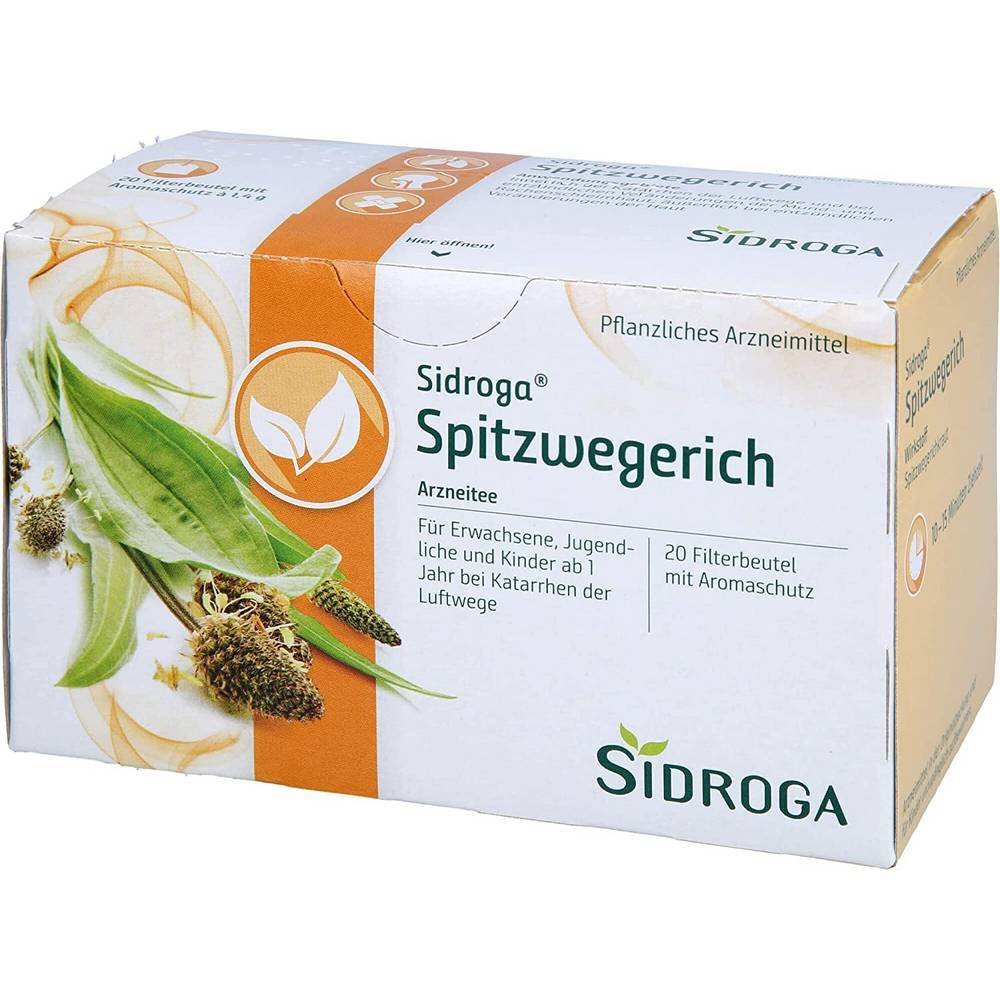 sidroga plantain tea filter bags 20x14 g SIDROGA plantain tea filter bags, 20X1.4 g
