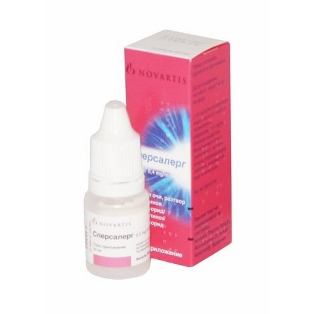 spersalerg 05mg04mgml 10ml spersalerg Spersalerg 0.5 mg / 0.4 mg/ml Eye Drops 10 ml — Сперсалерг