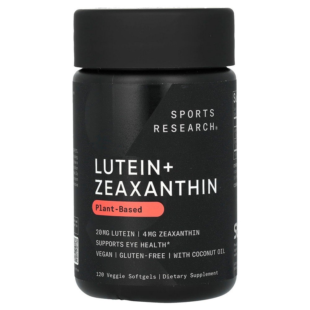 sports research lutein zeaxanthin vegetable lutein and zeaxanthin 120 vegetarian softgels Sports Research Lutein + Zeaxanthin 120 Vegetarian Softgels