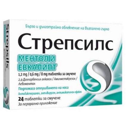 Strepsils Menthol & Eukalyptus 24 Lutschtabletten