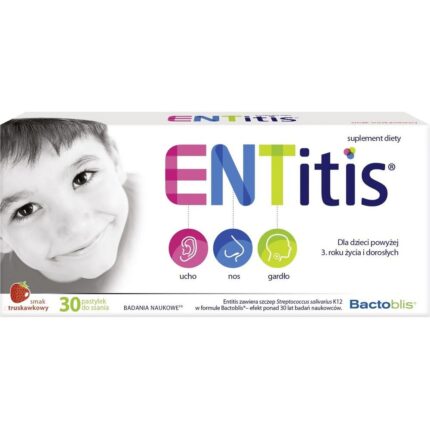ENTitis Strawberry Lozenges for Kids 30 Tablets