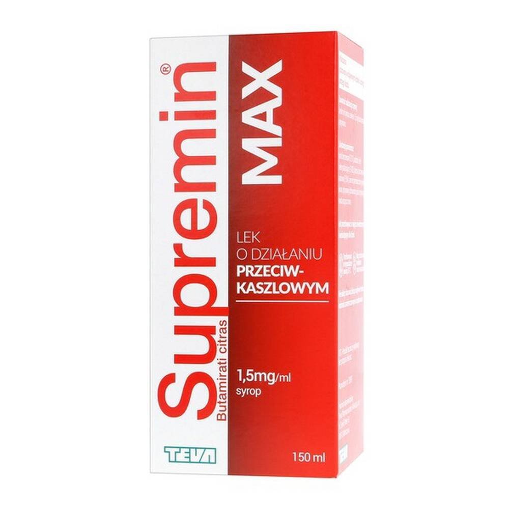 supremin max 15 mgml syrup 150 ml Supremin Max 1.5 mg/ml Syrup 150 ml
