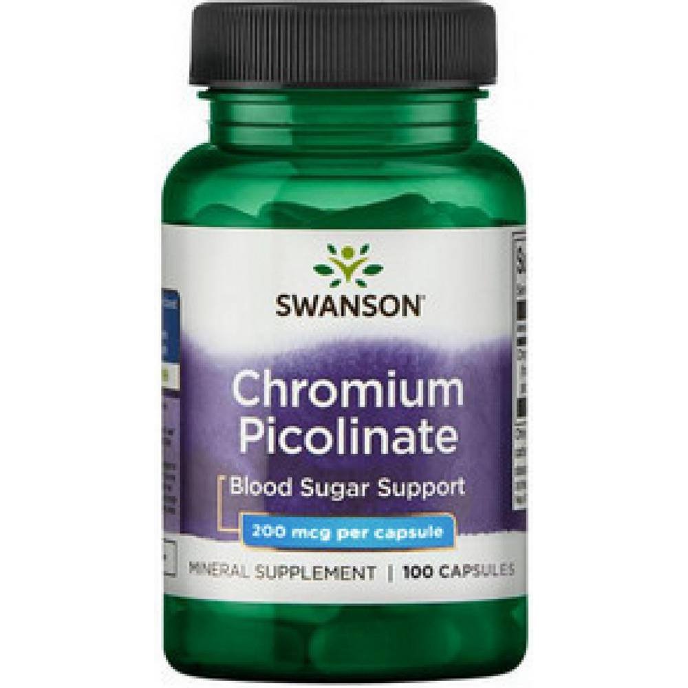 swanson chromium picolinate 200 mcg 100 capsules Swanson Chromium Picolinate 200 mcg 100 Capsules