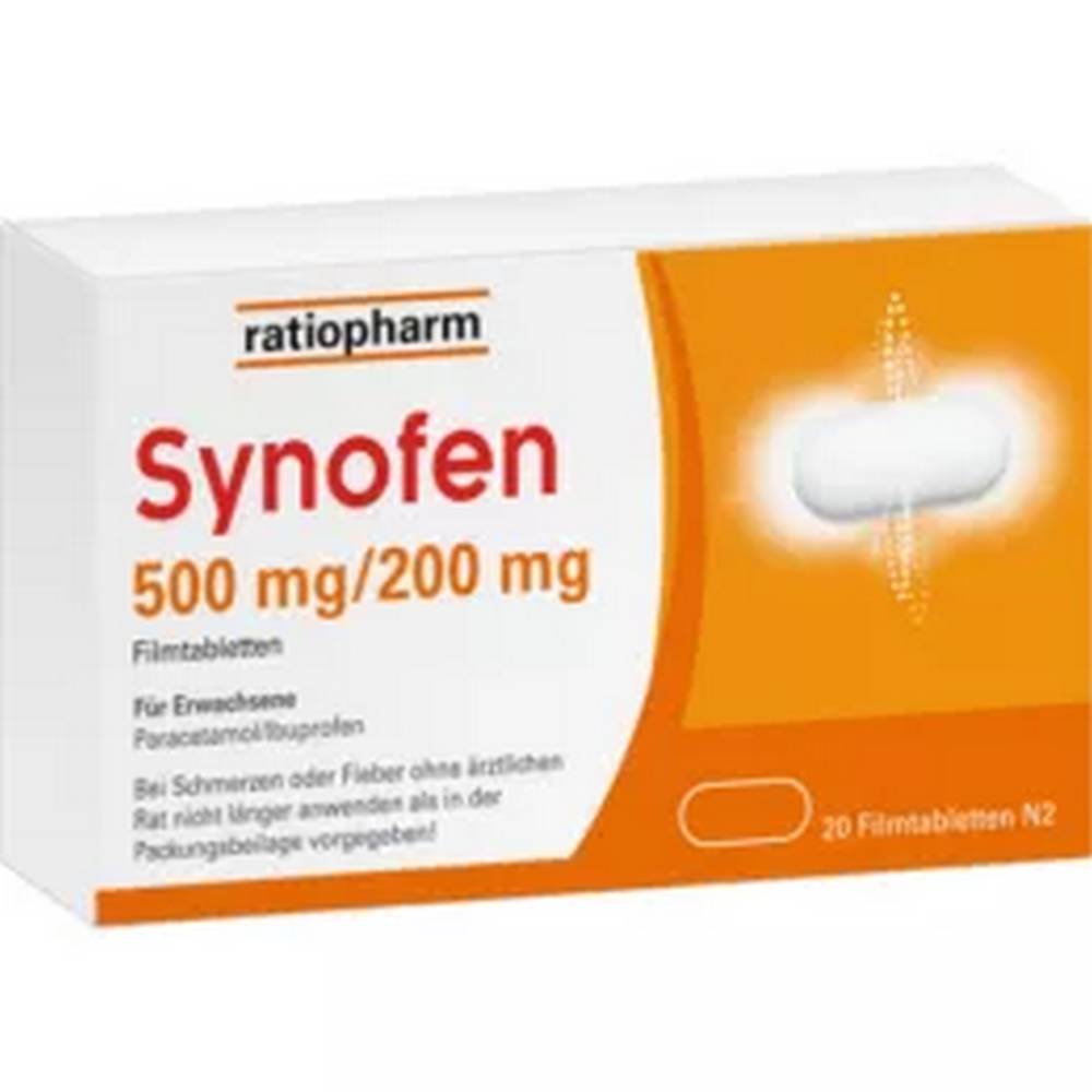 synofen 500 mg200 mg 20 pcs Synofen 500 mg / 200 mg Tablets 20 pcs