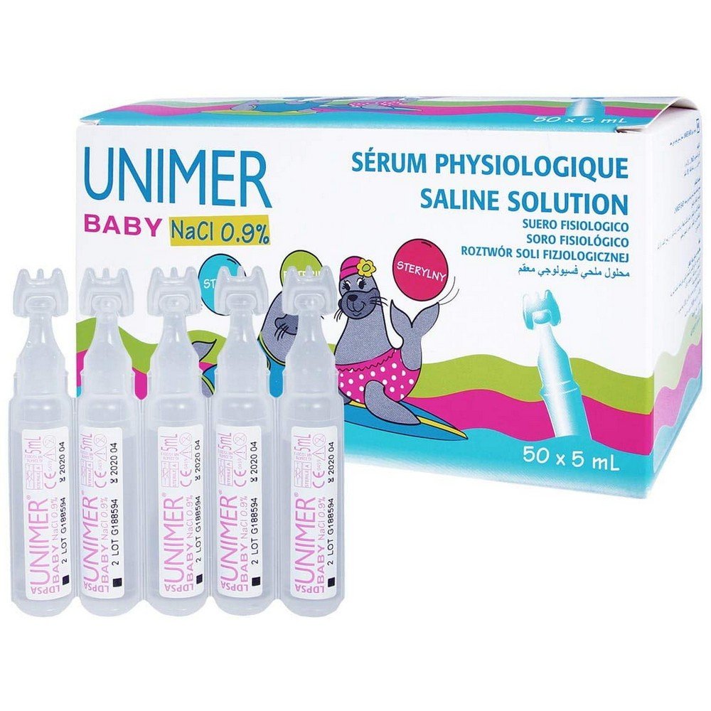 unimer baby sodium chloratum Unimer Baby Sodium Chloride 0.9% 5 ml ampoules × 50 pcs