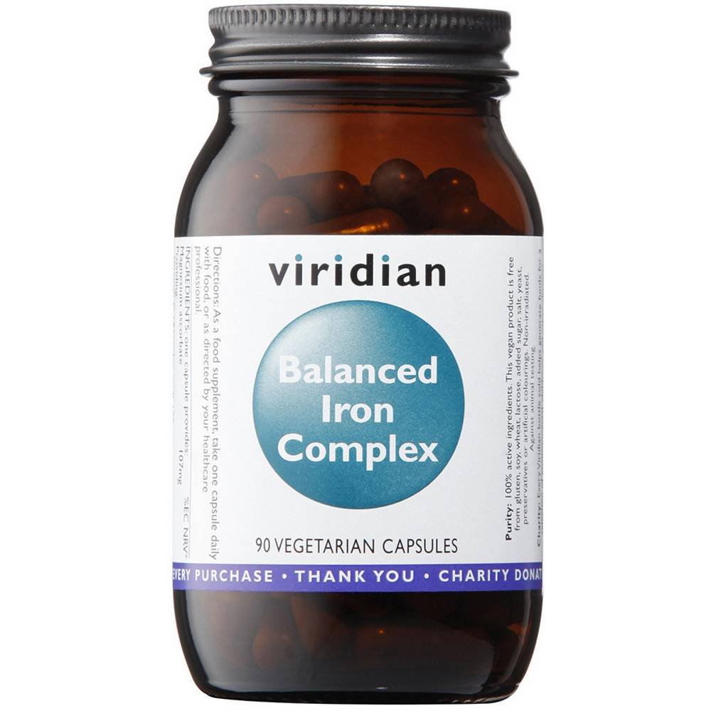 viridian nutrition balanced iron complex 90 kapsli Viridian Balanced Iron Complex 90 Capsules