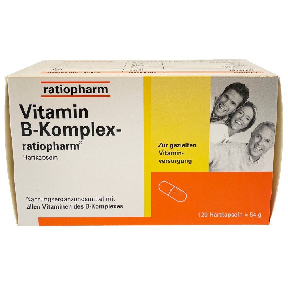 vitamin b complexratiopharm capsules 120 pcs VITAMIN B-Complex Ratiopharm Capsules 120 Pieces