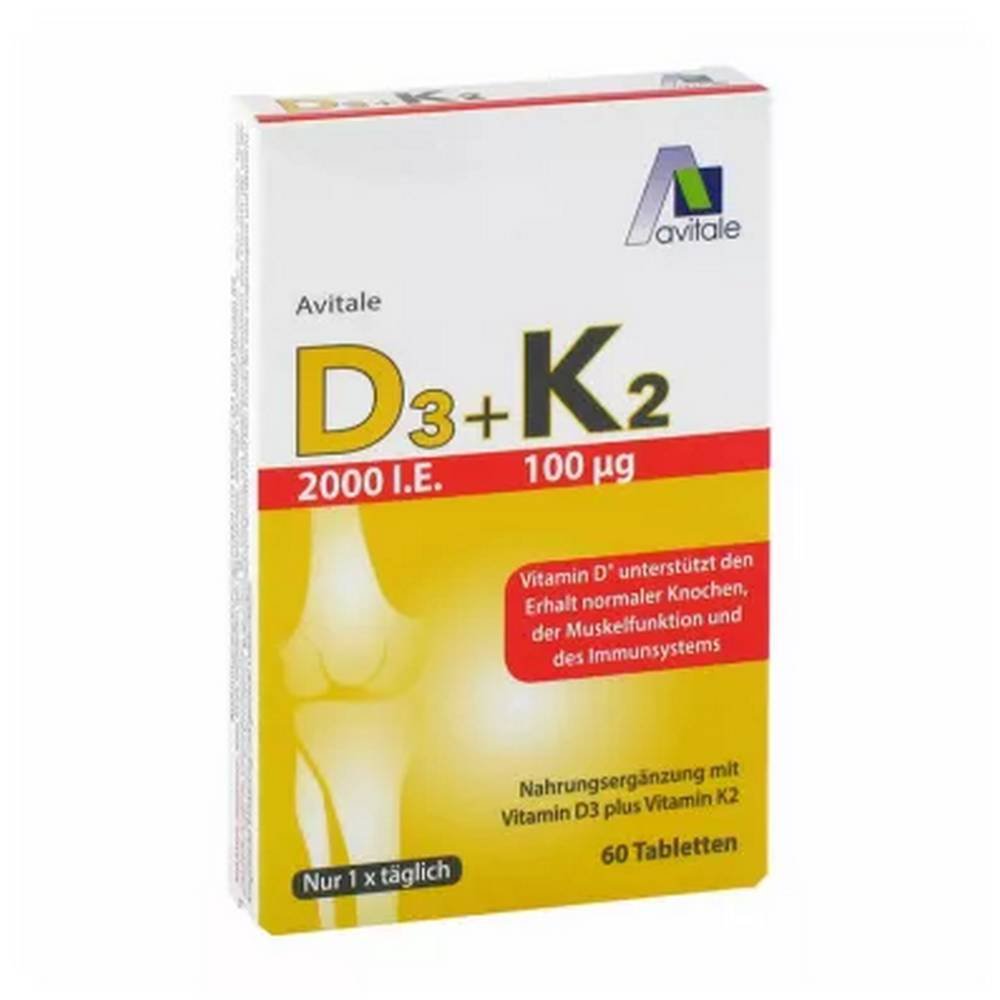 vitamin d3k2 2000 iu 60 pcs Vitamin D3 + K2 2000 IU 60 Pieces