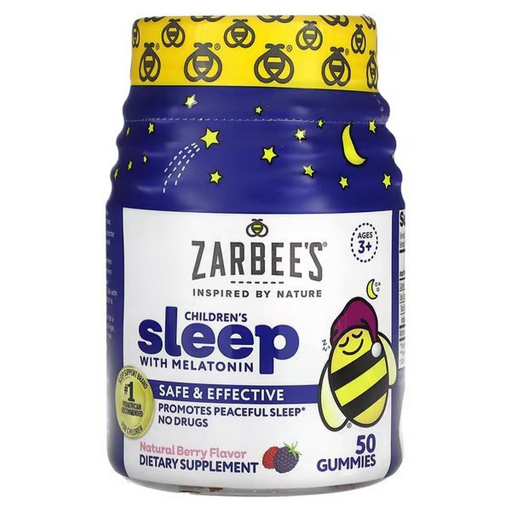 zarbees childrens sleep with melatonin natural berry flavor ages 3 and up 50 gummies Zarbee’s Children’s Sleep with Melatonin Natural Berry Flavor 50 Gummies