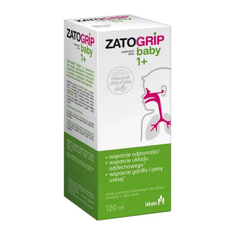 zatogrip baby 1 syrup raspberry flavor 120 ml 2Be Slim, 30 per day + 30 per night