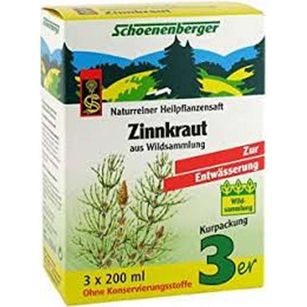 zinnkraut saft schoenenberger medicinal plant juices 3x200 ml Zinnkraut Saft Schoenenberger Herbal Juice 3 × 200 ml
