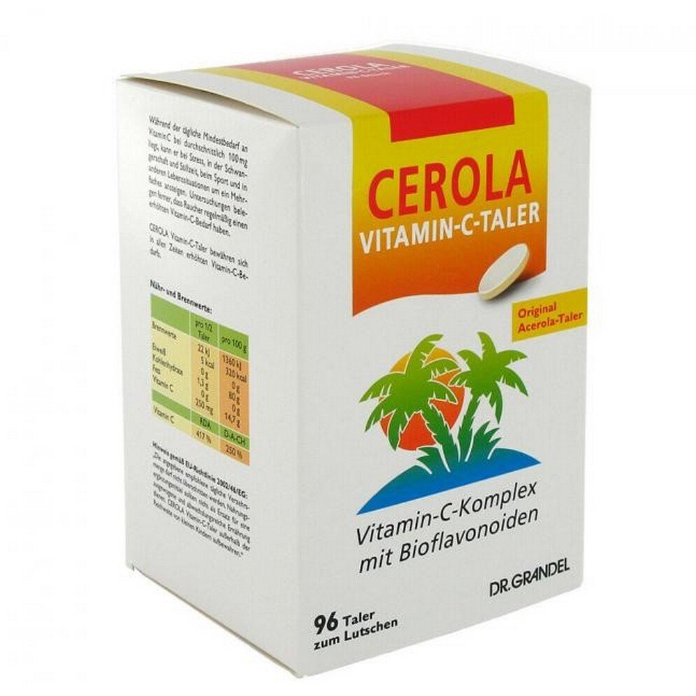 CEROLA Vitamin C Taler Grandel, 96 pcs CEROLA Vitamin C Taler Grandel, 96 pcs