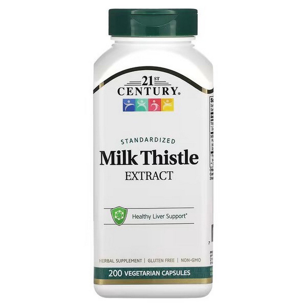 21st Century, Standardized Milk Thistle Extract, 200 Vegetarian Capsules, 21st Century, Standardisiertes Mariendistelextrakt 21st Century, Standardized Milk Thistle Extract, 200 Vegetarian Capsules, 21st Century, Standardisiertes Mariendistelextrakt