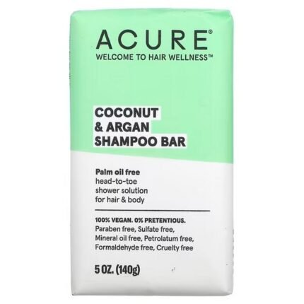ACURE, Coconut & Argan Shampoo Bar, 5 oz (140 g), ACURE, Твердый шампунь с кокосом и арганой