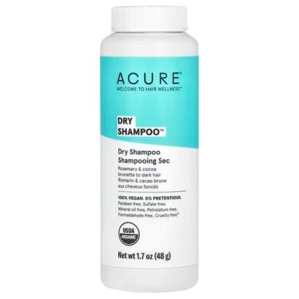 ACURE, Dry Shampoo, Dry Shampoo, Brunette to Dark Hair, Rosemary and Cocoa, 48 g (1.7 oz.), ACURE, сухой шампунь, для волос от темных до темных, розмарин и какао, 48 г (1
