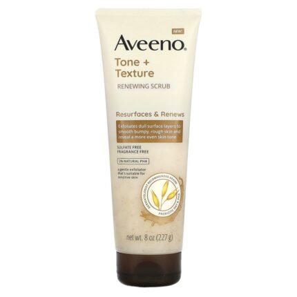 Aveeno, Tone + Texture, Renewing Scrub, Fragrance Free, 8 oz (227 g), Aveeno, Tone + Texture, regenerierendes Peeling, ohne Duftstoffe