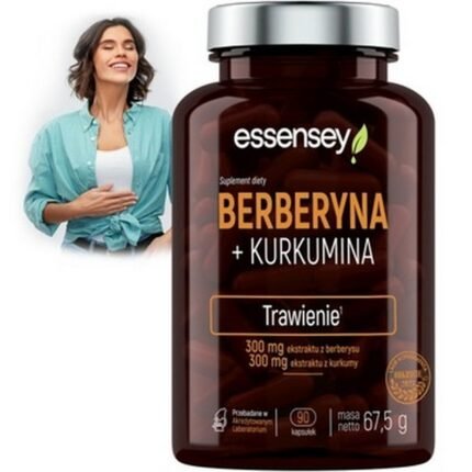 Essensey, BERBERINE + CURCUMIN 600 MG 90 caps.