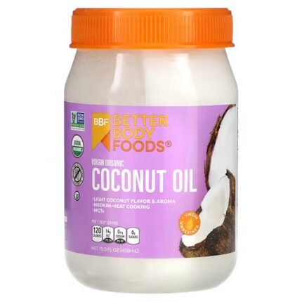 BetterBody Foods, Organic Virgin Coconut Oil, 15.5 fl. oz. (458 ml), BetterBody Foods, Natives Bio-Kokosnussöl, 458 ml (15
