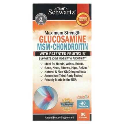 BioSchwartz, Maximum Strength, Glucosamine MSM+Chondroitin, 90 vegetarian capsules, BioSchwartz, Maximal Strength, Glucosamin MSM+Chondroitin