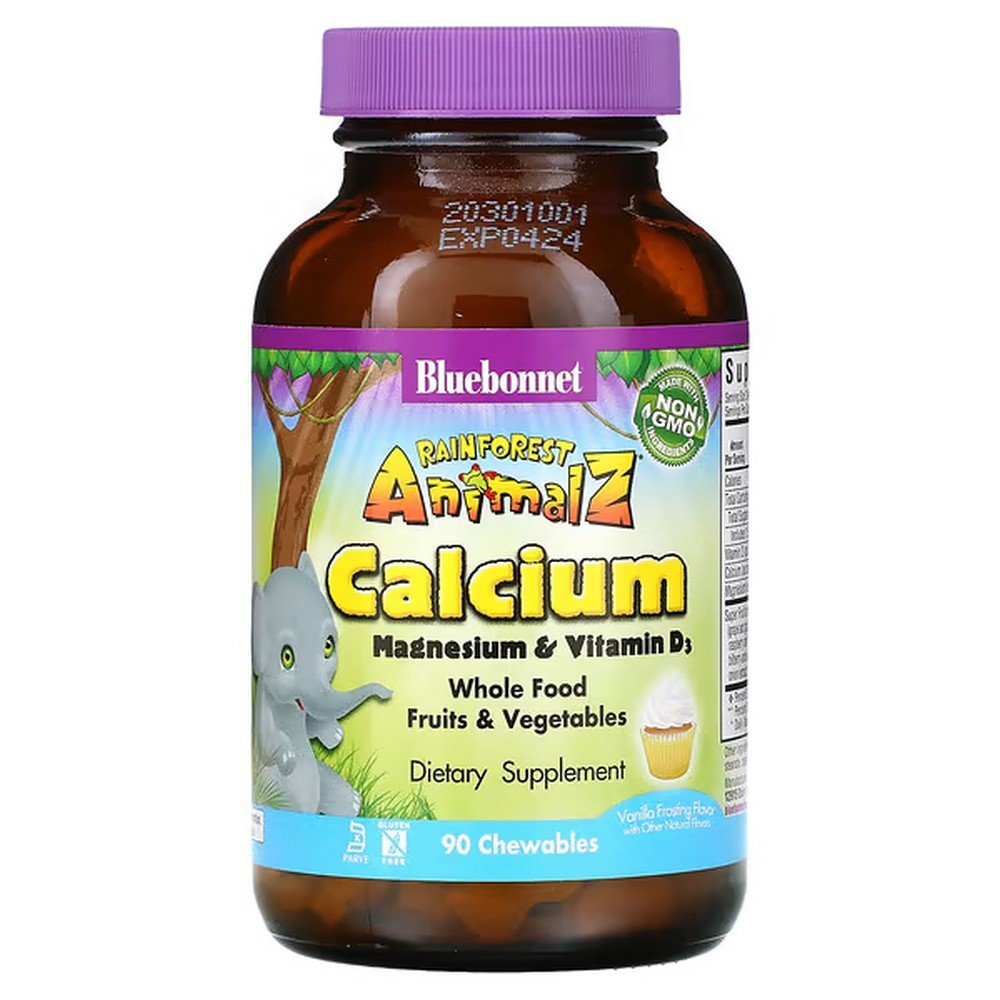 Bluebonnet Nutrition, Rainforest Animalz, Calcium, Magnesium and Vitamin D3, 90 Animal Chewable Tablets, Bluebonnet Nutrition, Rainforest Animalz, кальций, магний и витамин D3 Bluebonnet Nutrition, Rainforest Animalz, Calcium, Magnesium and Vitamin D3, 90 Animal Chewable Tablets, Bluebonnet Nutrition, Rainforest Animalz, кальций, магний и витамин D3