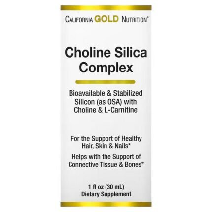 California Gold Nutrition, Choline Silica Complex, Bioavailable and Stabilized Silicon (as OSA) 30 ml, California Gold Nutrition, Холиновый и кремниевый комплекс, (в виде ортокремниевой кислоты