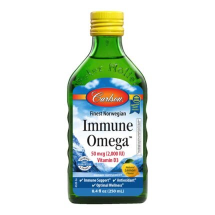 Carlson, Finest Norwegian, Immune Omega, Natural Lemon, 8.4 fl. oz. (250 ml), Carlson, Finest Norwegian, омега для иммунитета, натуральный лимонный вкус, 250 мл (8