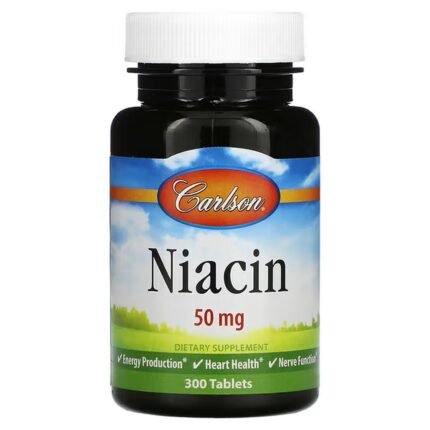 Carlson, Niacin, 50 mg, 300 tablets, Carlson, ниацин, 50 мг