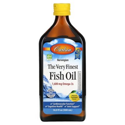 Carlson, Norwegian Fish Oil, the finest fish oil, natural lemon flavor, 500 ml, Carlson, норвежская серия, самый лучший рыбий жир, натуральный лимонный вкус, 1600 мг, 500 мл (16