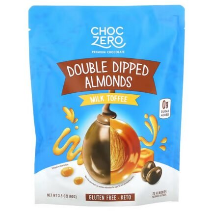 ChocZero, Premium Chocolate, Double Dipped Almonds, Milk Toffee, 3.5 oz (100 g), ChocZero, Premium-Schokolade, doppelt getauchte Mandeln, Milch-Toffee, 100 g (3