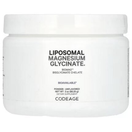 Codeage, Liposomal Magnesium Glycinate Powder, Unflavored, 3 oz (85.2 g), Codeage, липосомальный глицинат магния в порошке, без вкусовых добавок, 85