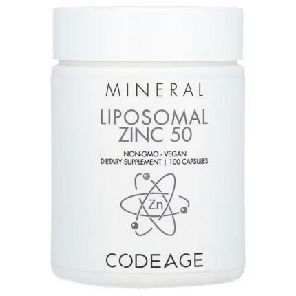 Codeage, Mineral, Liposomal Zinc 50, liposomal zinc, 100 capsules, Codeage, Mineral, Liposomal Zinc 50, липосомальный цинк
