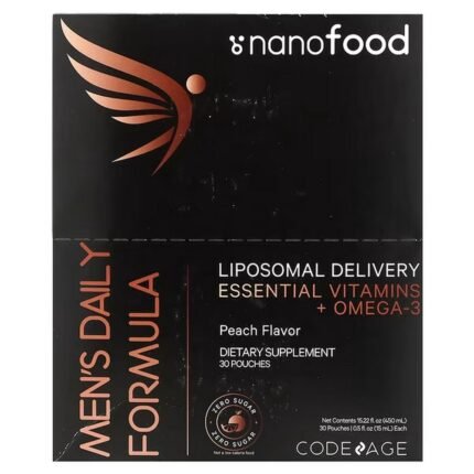 Codeage, Nanofood, Men’s Daily Formula, Essential Vitamins & Omega-3, 30 Packets, 0.5 fl oz (15 ml), Codeage, Nanofood, ежедневная формула для мужчин, незаменимые витамины и омега-3, 30 пакетиков по 15 мл (0