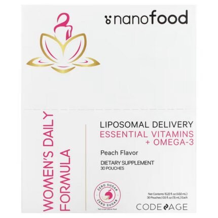 Codeage, Nanofood, Women’s Daily Formula, Essential Vitamins & Omega-3, 0.5 fl oz (15 ml), Codeage, Nanofood, ежедневная формула для женщин, необходимые витамины и омега-3, 0