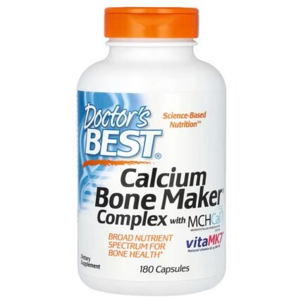 Doctor’s Best, Calcium Bone Maker Complex with MCHCal and VitaMK7, 180 capsules, Doctor’s Best, Комплекс для создания кальциевой кости с MCHCal и VitaMK7