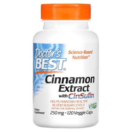 Doctor’s Best, cinnamon extract with CinSulin, 250 mg, 120 vegetable capsules, Doctor’s Best, Экстракт корицы с цинсулином, 250 мг