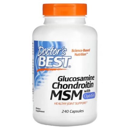 Doctor’s Best, Glucosamine, Chondroitin & MSM with OptiMSM, 240 Vegetarian Capsules, Doctor’s Best, глюкозамин, хондроитин и МСМ с OptiMSM