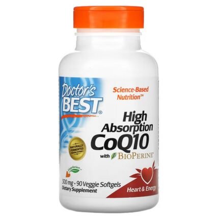 Doctor’s Best, High Absorption CoQ10 with BioPerine, 90 vegetarian capsules, Doctor’s Best, CoQ10 с высокой абсорбцией и биоперином, 300 мг