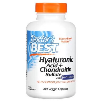 Doctor’s Best, Hyaluronic Acid + Chondroitin Sulfate, 180 vegetable capsules, Doctor’s Best, Гиалуроновая кислота + хондроитинсульфат
