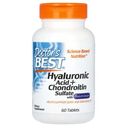 Doctor’s Best, Hyaluronic Acid + Chondroitin Sulfate with BioCell Collagen, 60 tablets, Doctor’s Best, Гиалуроновая кислота + хондроитинсульфат с коллагеном BioCell