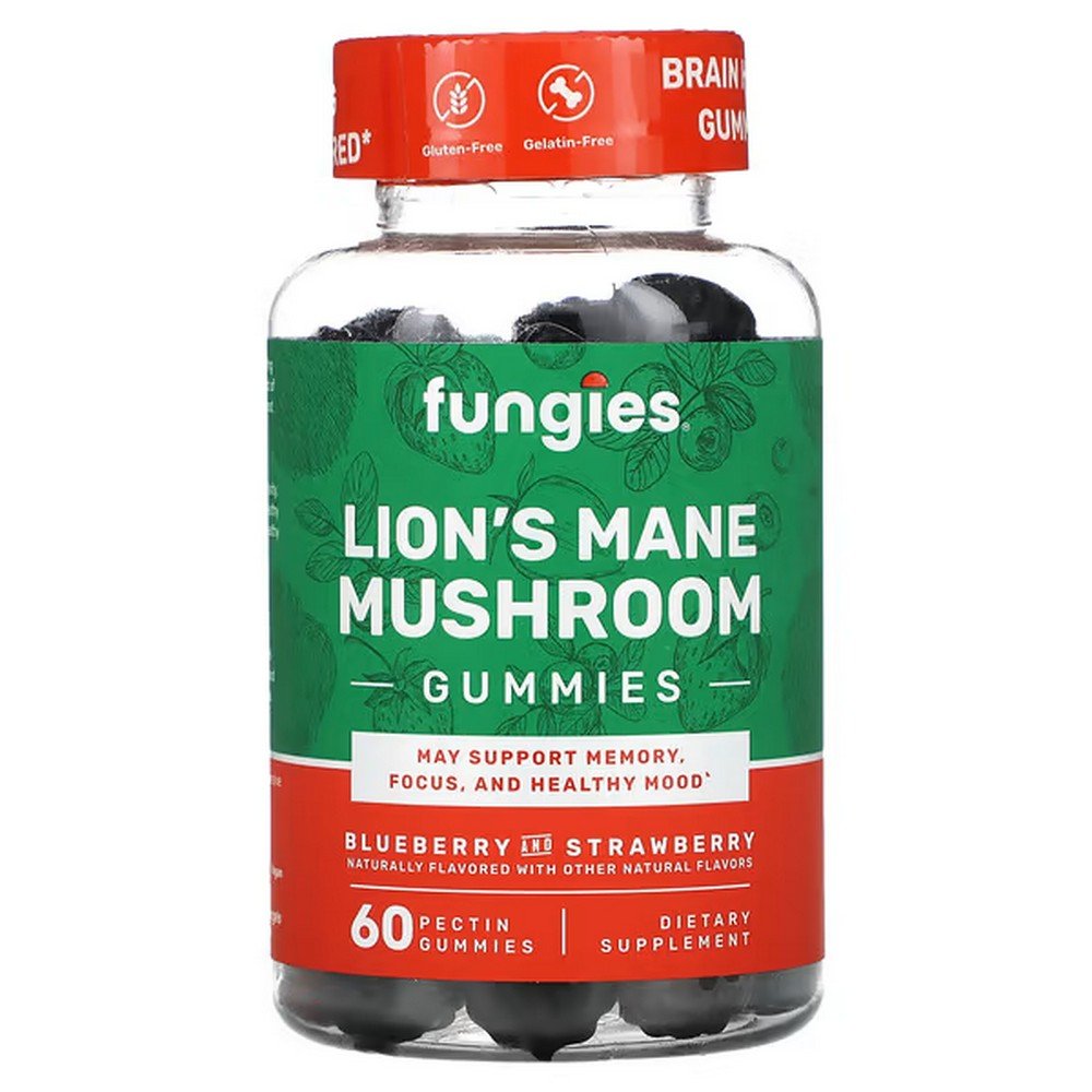 Fungies, Lion’s Mane Mushroom Gummies, Blueberry and Strawberry, 60 Pectin Gummies, Fungies, Löwenmähne-Pilz-Fruchtgummis, Heidelbeere und Erdbeere Fungies, Lion’s Mane Mushroom Gummies, Blueberry and Strawberry, 60 Pectin Gummies, Fungies, Löwenmähne-Pilz-Fruchtgummis, Heidelbeere und Erdbeere