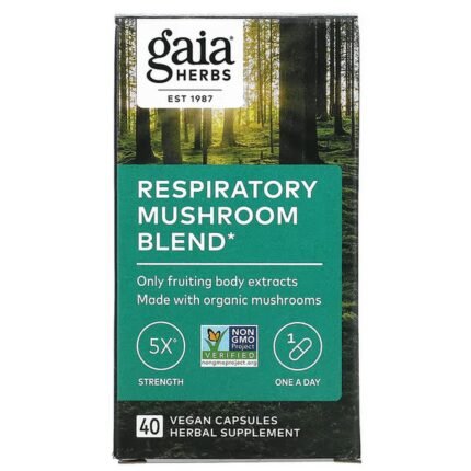Gaia Herbs, respiratory mushroom mix, 40 vegan capsules, Gaia Herbs, Pilzmischung für die Atemwege