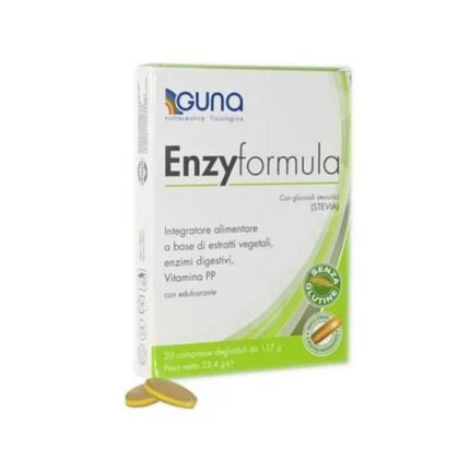 Guna Enzyformula Digestive Enzyme Supplement 20 Tablets, Guna Enzyformula Integratore di Enzimi Digestivi 20 Compresse