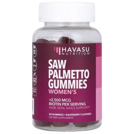 Havasu Nutrition, Women’s, Saw Palmetto Gummies, for Women, Raspberry, 60 Gummies, Havasu Nutrition, Women‘s, Saw Palmetto Gummies, Sägepalmen-Fruchtgummis für Frauen, Himbeere