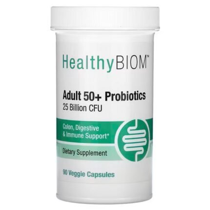 HealthyBiom, probiotics for adults aged 50 and over, 25 billion CFU, 90 vegetarian capsules;HealthyBiom, пробиотики для взрослых от 50 лет и старше, 25 миллиардов КОЕ