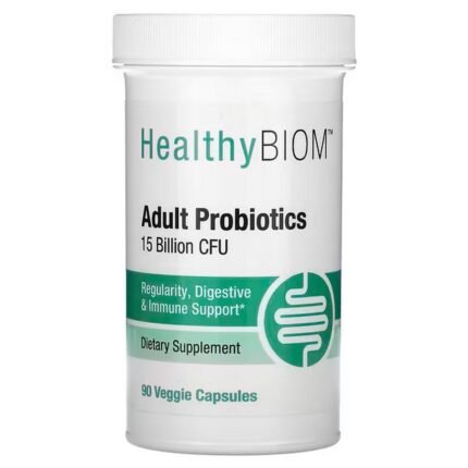 HealthyBiom, Adult Probiotics, 15 Billion CFU, 90 Vegetarian Capsules, HealthyBiom, Пробиотики для взрослых, 15 миллиардов КОЕ