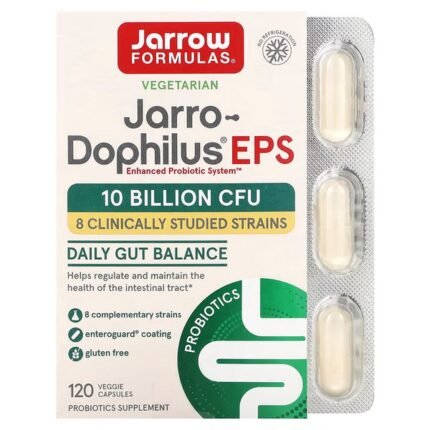 Jarrow Formulas, Jarro-Dophilus EPS, Probiotic to Support Gut Health, 120 Vegetable Capsules, Jarrow Formulas, Jarro-Dophilus EPS, пробиотик для поддержания здоровья кишечника