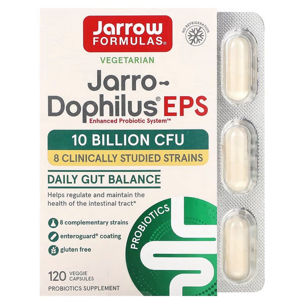 Jarrow Formulas, Jarro-Dophilus EPS, Probiotic to Support Gut Health, 120 Vegetable Capsules, Jarrow Formulas, Jarro-Dophilus EPS, пробиотик для поддержания здоровья кишечника Jarrow Formulas, Jarro-Dophilus EPS, Probiotic to Support Gut Health, 120 Vegetable Capsules, Jarrow Formulas, Jarro-Dophilus EPS, пробиотик для поддержания здоровья кишечника